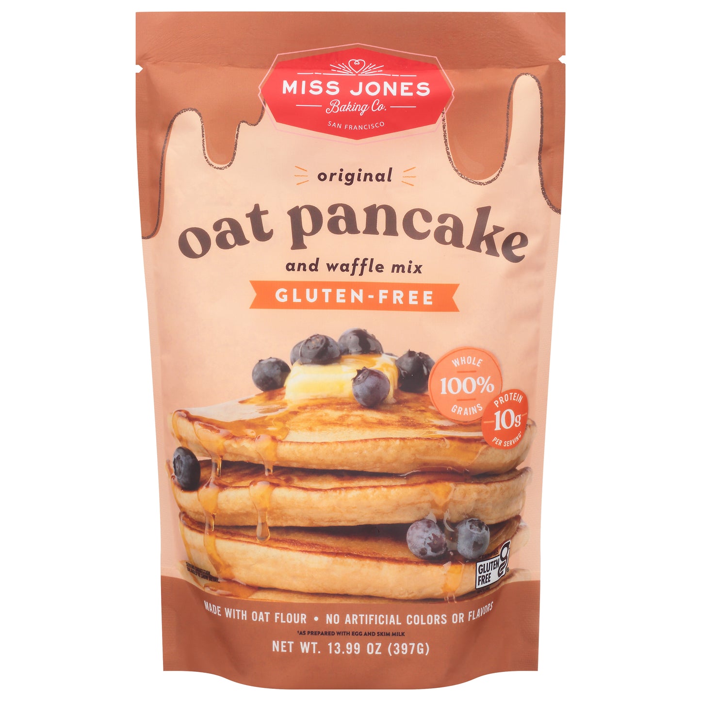Miss Jones Baking Co. Gluten-Free Original Oat Pancake and Waffle Mix 13.99 oz