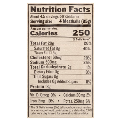 Force of Nature Classic Meatballs 14 oz