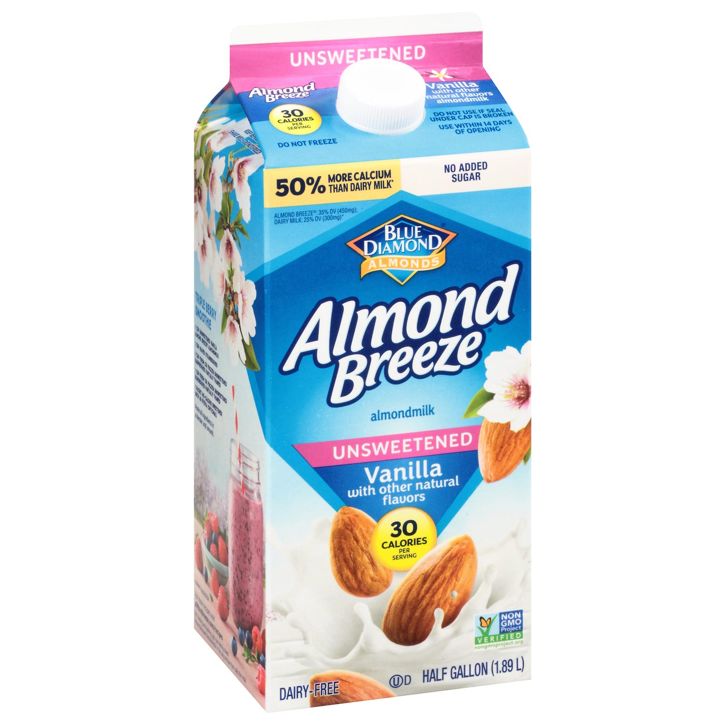 Almond Breeze Unsweetened Vanilla Almondmilk 0.5 gl