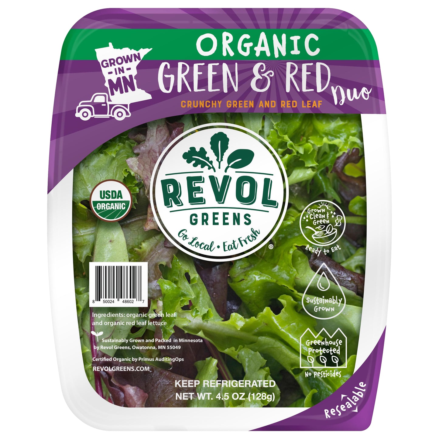 Revol Greens Organic Green & Red Duo, 4oz