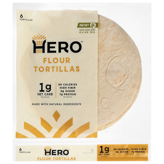 Hero Flour Tortillas 6 Each