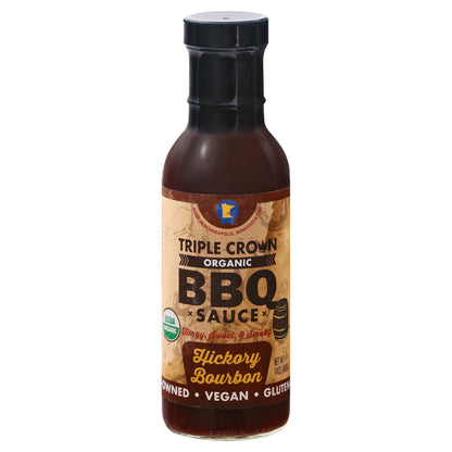 Triple Crown Organic Hickory Bourbon BBQ Sauce 14 oz