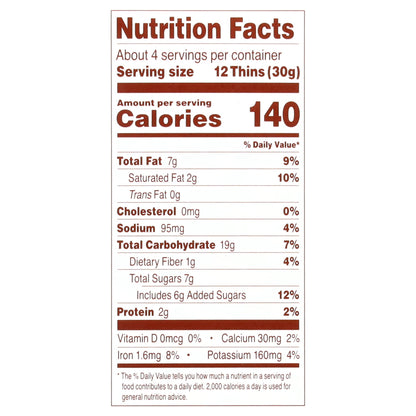 Simple Mills Seed & Nut Flour Chocolate Brownie Sweet Thins 4.25 oz