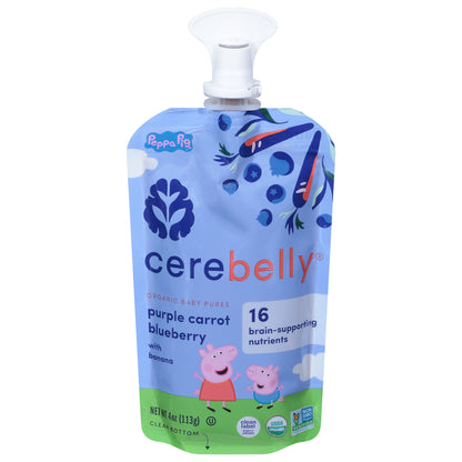 Cerebelly Organic Purple Carrot Blueberry Baby Puree with Banana 4 oz