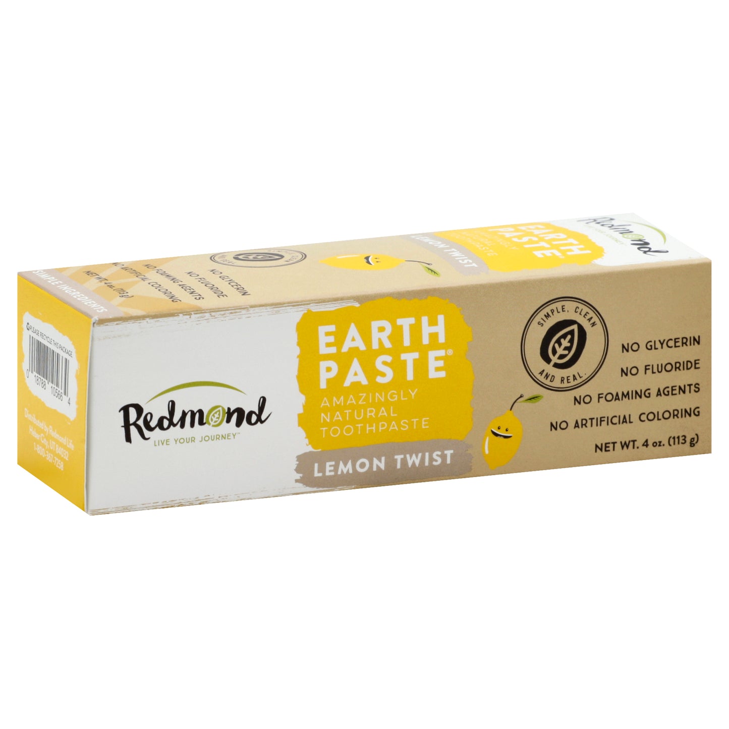 Redmond Toothpaste 4 oz - LEMON TWIST