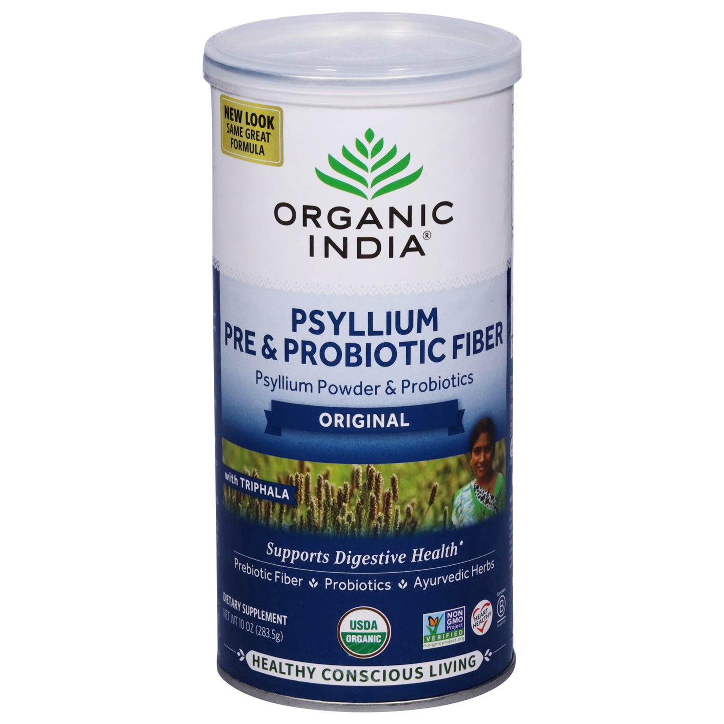 Organic India Original Psyllium Pre & Probiotic Fiber 10 oz