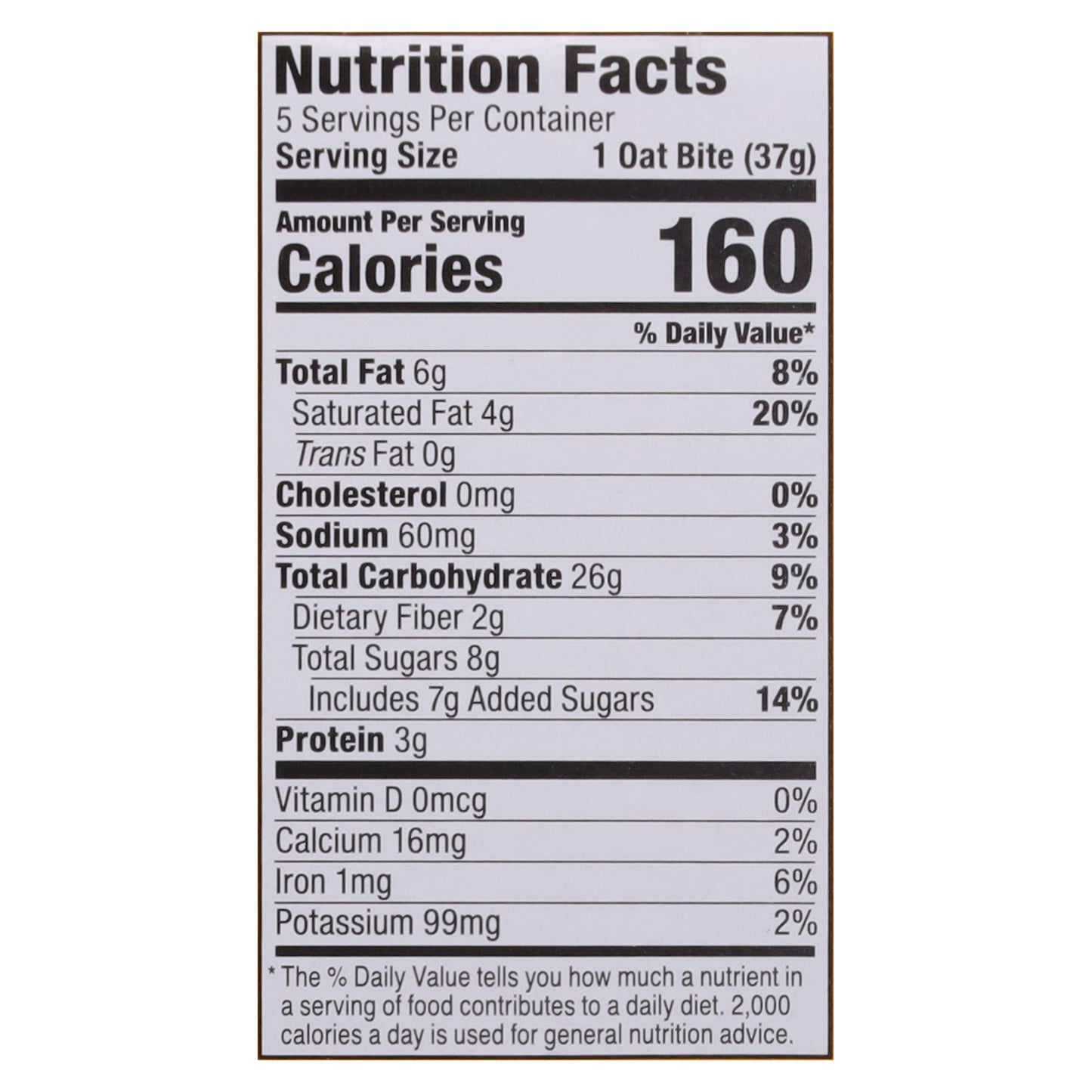 Bobo's Peanut Butter Chocolate Chip Oat Bites 5 - 1.3 oz Oat BItes