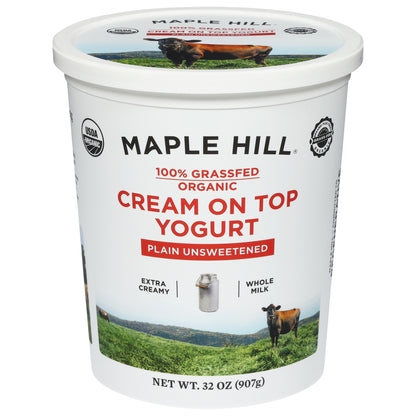 Maple Hill Organic Cream on Top Plain Unsweetened Yogurt 32 oz