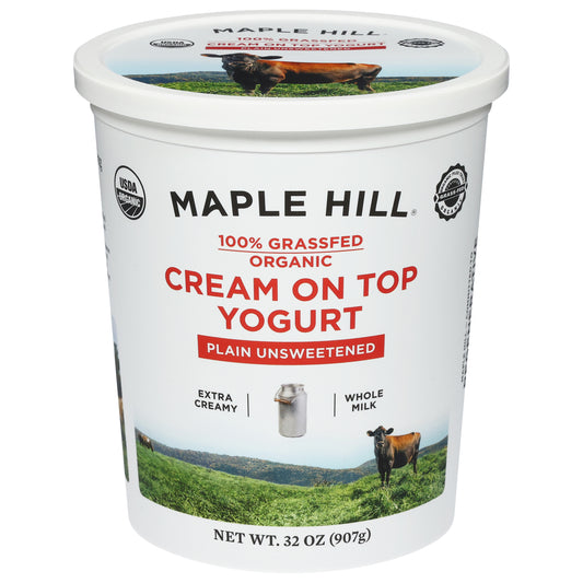 Maple Hill Organic Cream on Top Plain Unsweetened Yogurt 32 oz