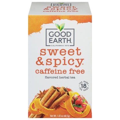 Good Earth Sweet & Spicy Tea Bags Caffeine Free Herbal Tea 1.43 oz