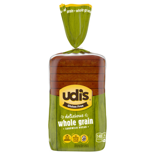 Udi's Gluten Free Delicious Multigrain Sandwich Bread, Frozen, 12 oz.