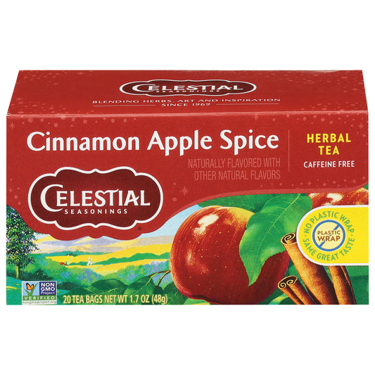 Celestial Seasonings Caffeine Free Cinnamon Apple Spice Herbal Tea 20 Tea Bags