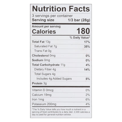 Theo Less Sugar Organic Pure Dark 85% Chocolate 3 oz