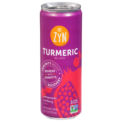 Zyn Turmeric Wellness Pomegranate Cranberry Flavor Antioxidant Drink 12 fl oz