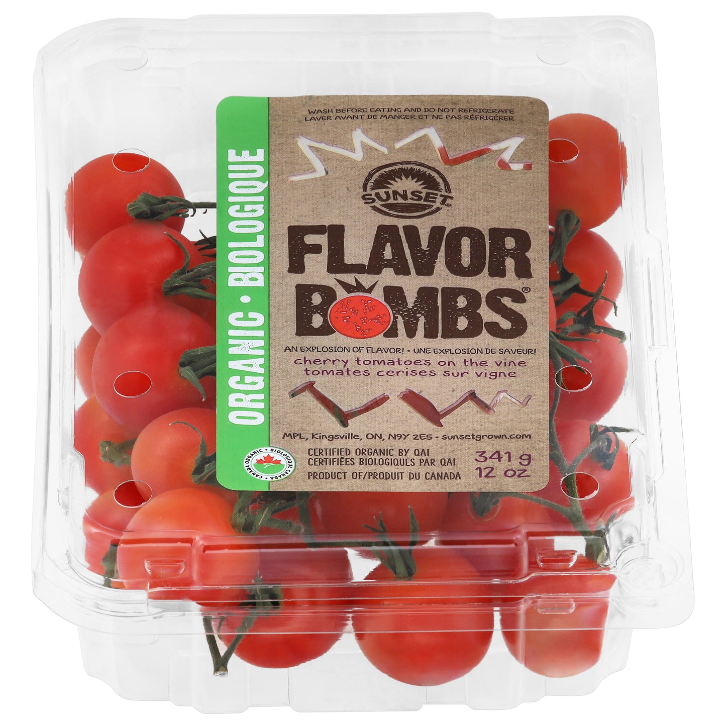 Sunset Flavor Bombs Organic Cherry Tomatoes on the Vine 12 oz
