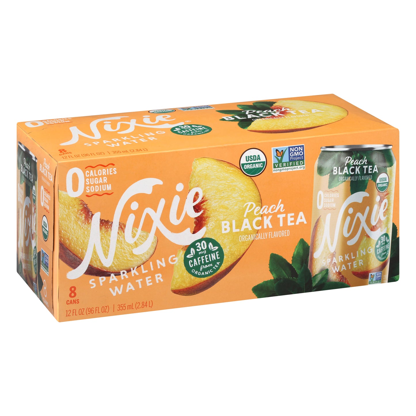 Nixie Peach Black Tea Sparkling Water 8 ea