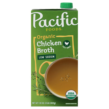 Pacific Foods Organic Low Sodium Chicken Broth 32 oz