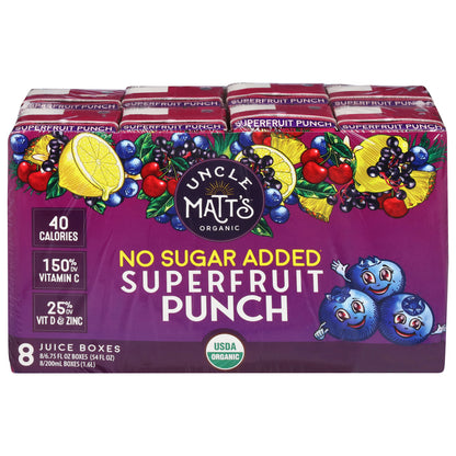 Uncle Matt's Organic No Sugar Added Lemonade 8 - 6.75 fl oz Boxes