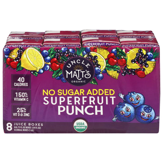 Uncle Matt's Organic No Sugar Added Lemonade 8 - 6.75 fl oz Boxes