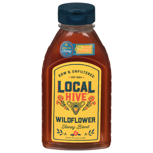 Local Hive Wildflower Raw & Unfiltered Honey Blend 16 oz