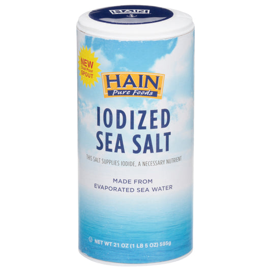 Hain Pure Foods Iodized Sea Salt 21 oz