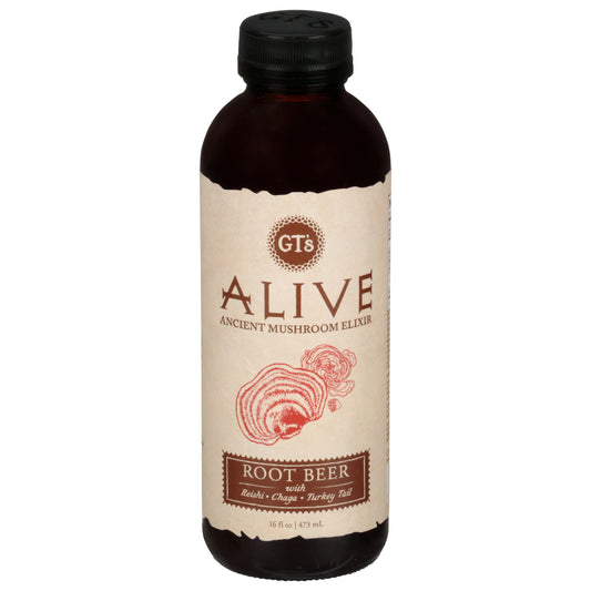 GT's Alive Root Beer Ancient Mushroom Elixir 16 fl oz
