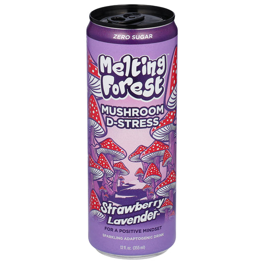 Melting Forest Sparkling Strawberry Lavender Adaptogenic Drink 12 fl oz