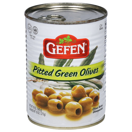 Gefen Pitted Green Olives 19 oz