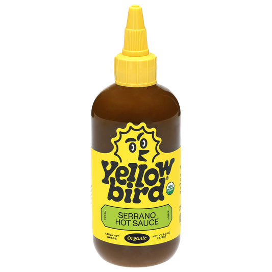 Yellowbird Kinda Hot Serrano Hot Sauce 9.8 oz