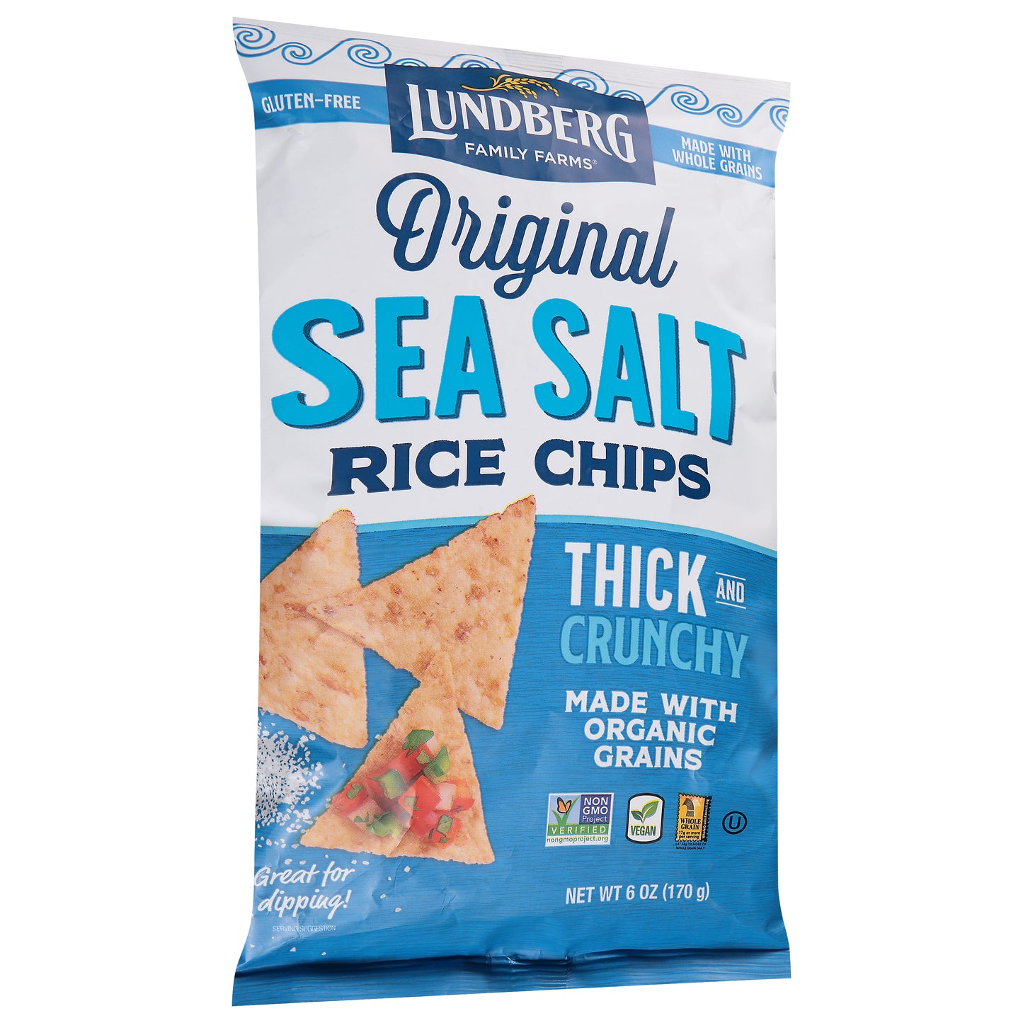 Lundberg Family Farms Thick and Crunchy Original Sea Salt Rice Chips 6 oz