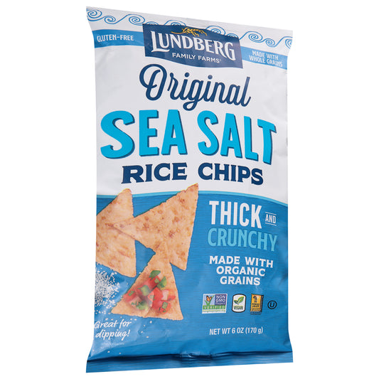 Lundberg Family Farms Thick and Crunchy Original Sea Salt Rice Chips 6 oz