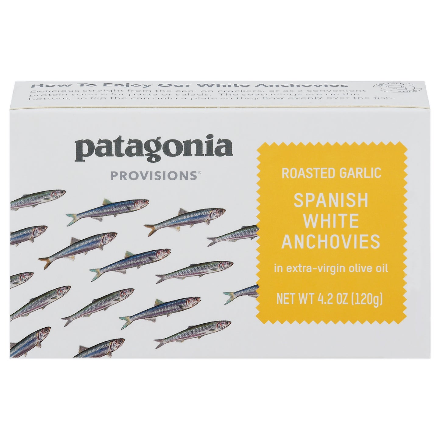 Patagonia Provisions Roasted Garlic Spanish White Anchovies in Extra-Virgin Olive Oil 4.2 oz