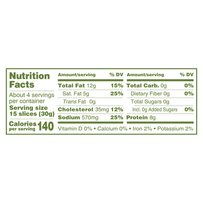 Applegate Natural Uncured Pork & Beef Pepperoni Sliced, 4oz