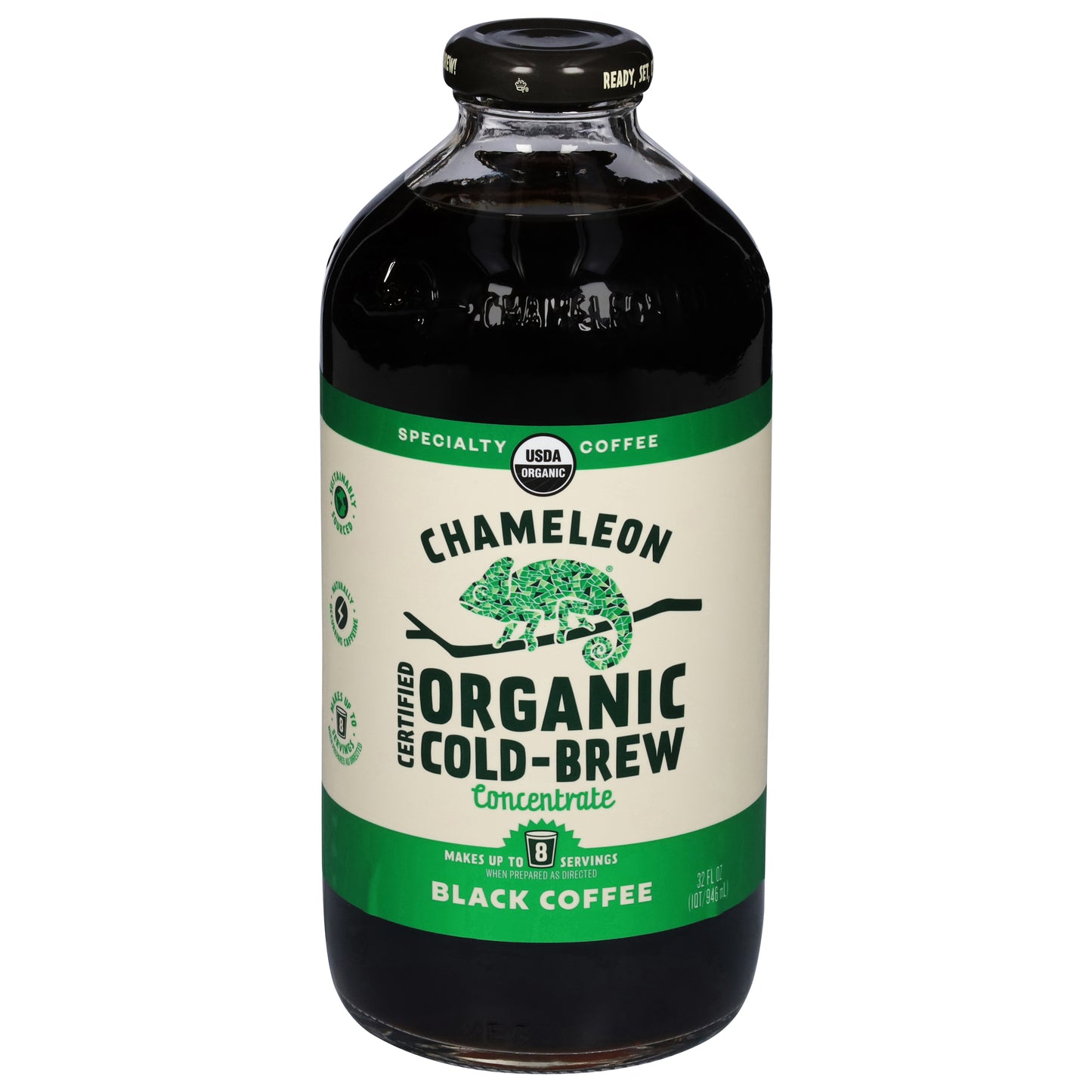 Chameleon Organic Cold-Brew Concentrate Black Coffee 32 fl oz