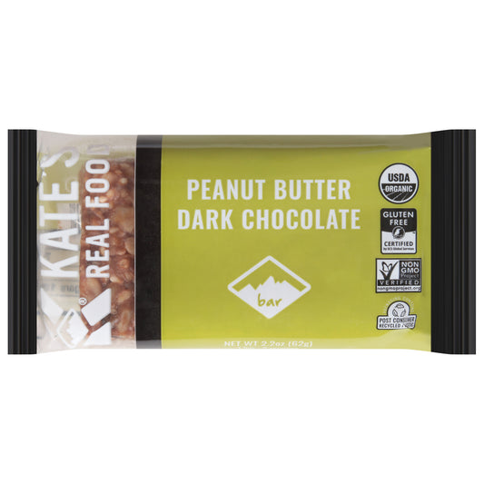 Kate's Real Food Gluten Free Peanut Butter Dark Chocolate Bar 2.2 oz
