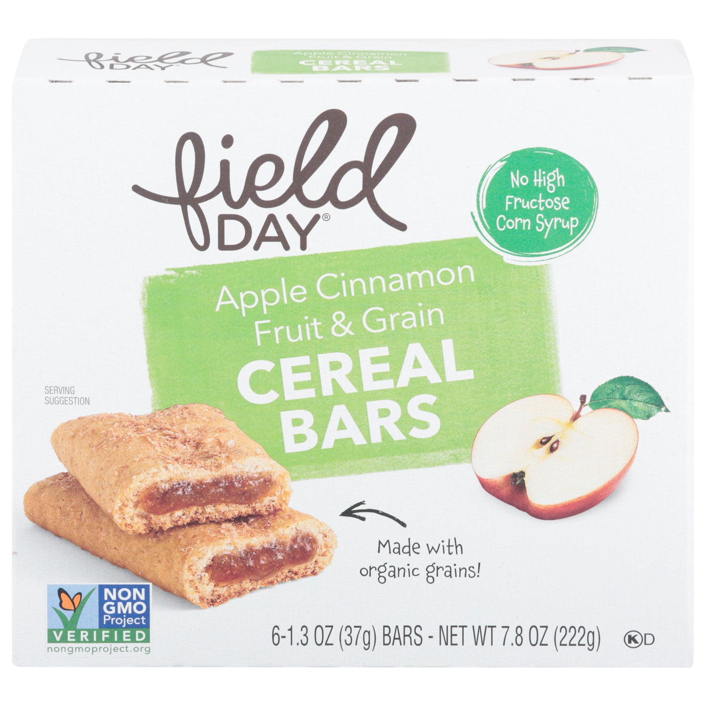 Field Day Apple Cinnamon Fruit & Grain Cereal Bars Packed, Unspecified 6 - 1.3 oz (37 g) Bars