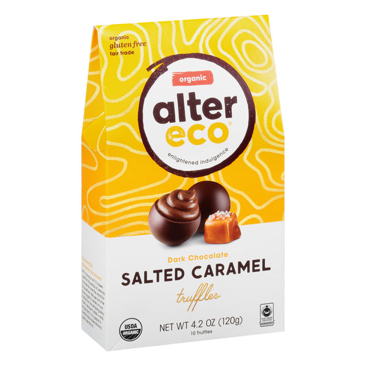 Alter Eco Organic Dark Chocolate Salted Caramel Truffles 4.2 oz