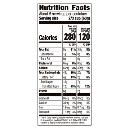 Cascadian Farm Organic Granola, Fruit and Nut Cereal, Resealable Pouch, 11 oz