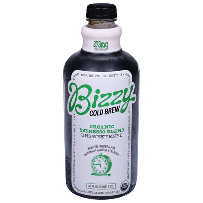 Bizzy Organic Espresso Blend Unsweetened Cold Brew 48 fl oz