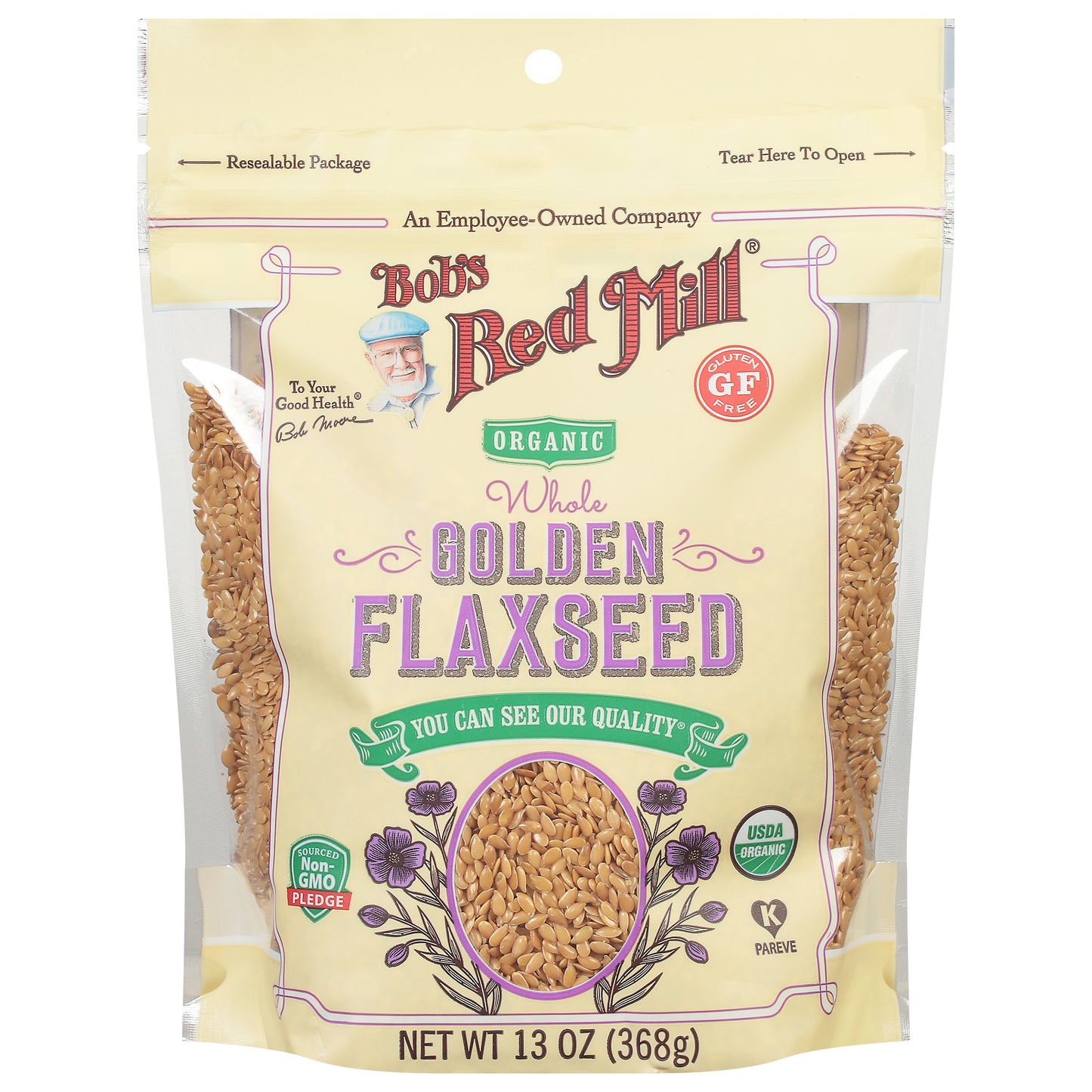 Bob's Red Mill Organic Whole Golden Flaxseed 13 oz