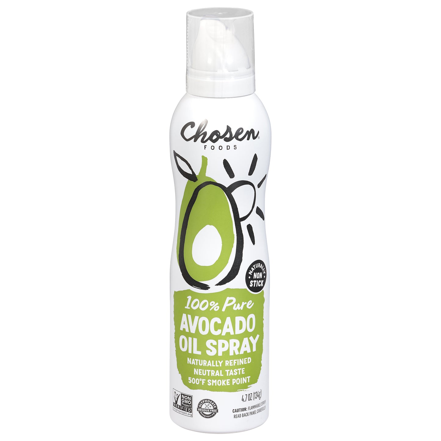 Chosen Foods Non Stick 100% Pure Avocado Oil Spray 4.7 oz