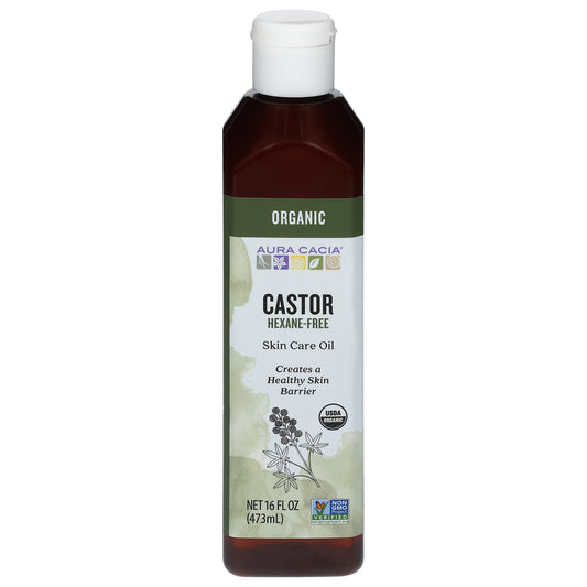 Aura Cacia Hexane-Free Castor Skin Care Oil 16 fl oz