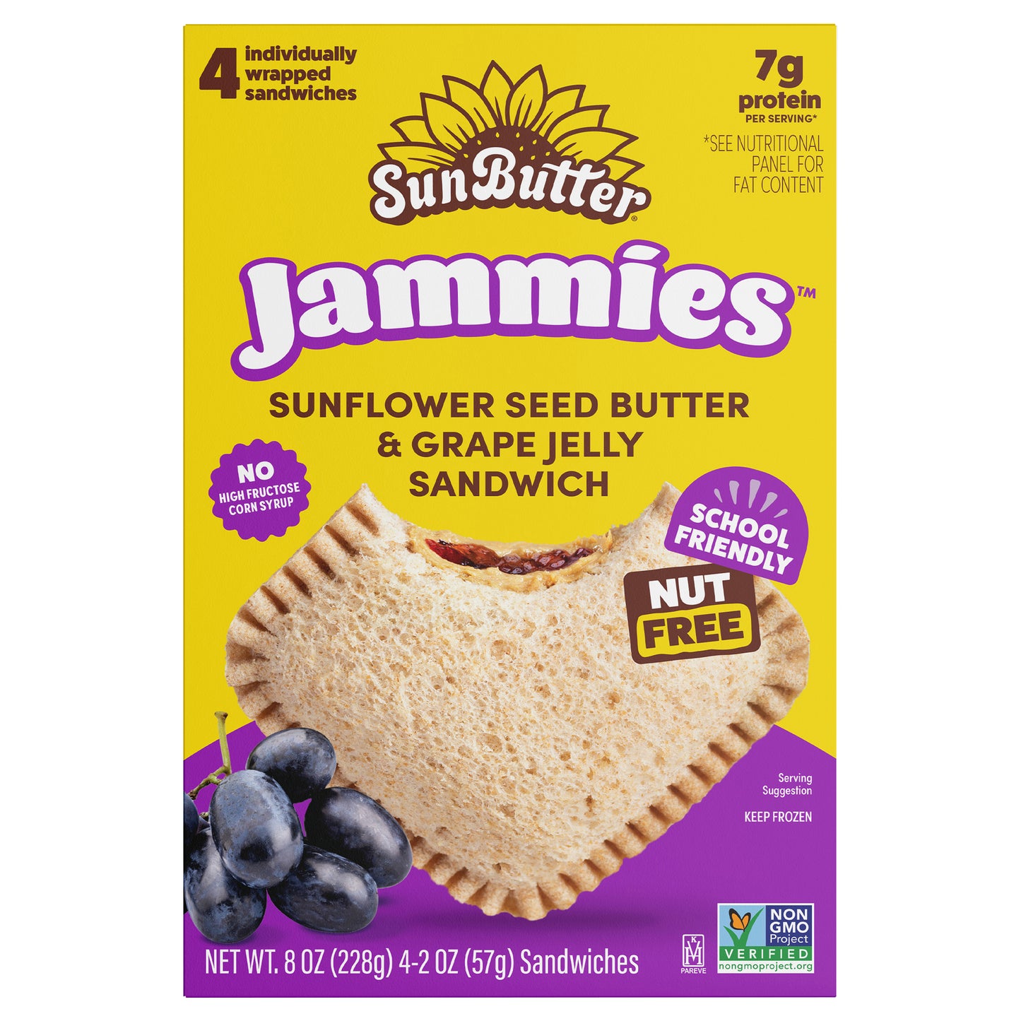 SunButter Jammies Sunflower Seed Butter and Grape Jelly Sandwich 8 Oz