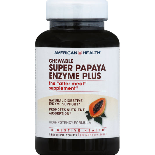 American Health Super Papaya Enzyme Plus 180 ea