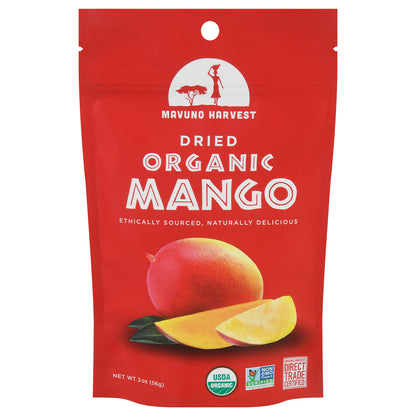 Mavuno Harvest Organic Dried Mango 2 oz Stand Pack