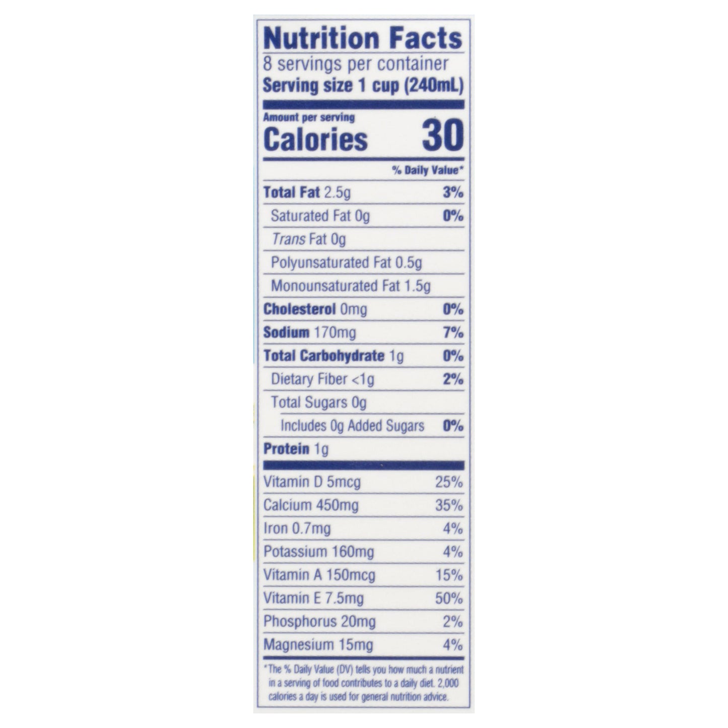 Almond Breeze Original Unsweetened Almondmilk 0.5 gl