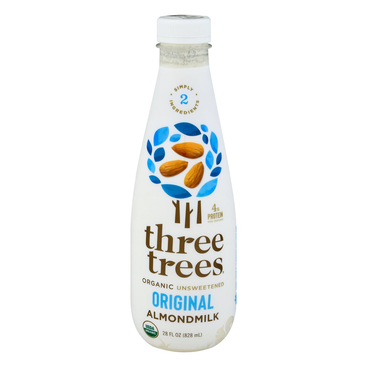 Three Trees Unsweetened Organic Original Almond Milk 28 oz