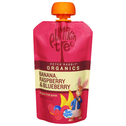 Pumpkin Tree Peter Rabbit Organics Organic Banana, Raspberry & Blueberry Fruit Puree 4 oz