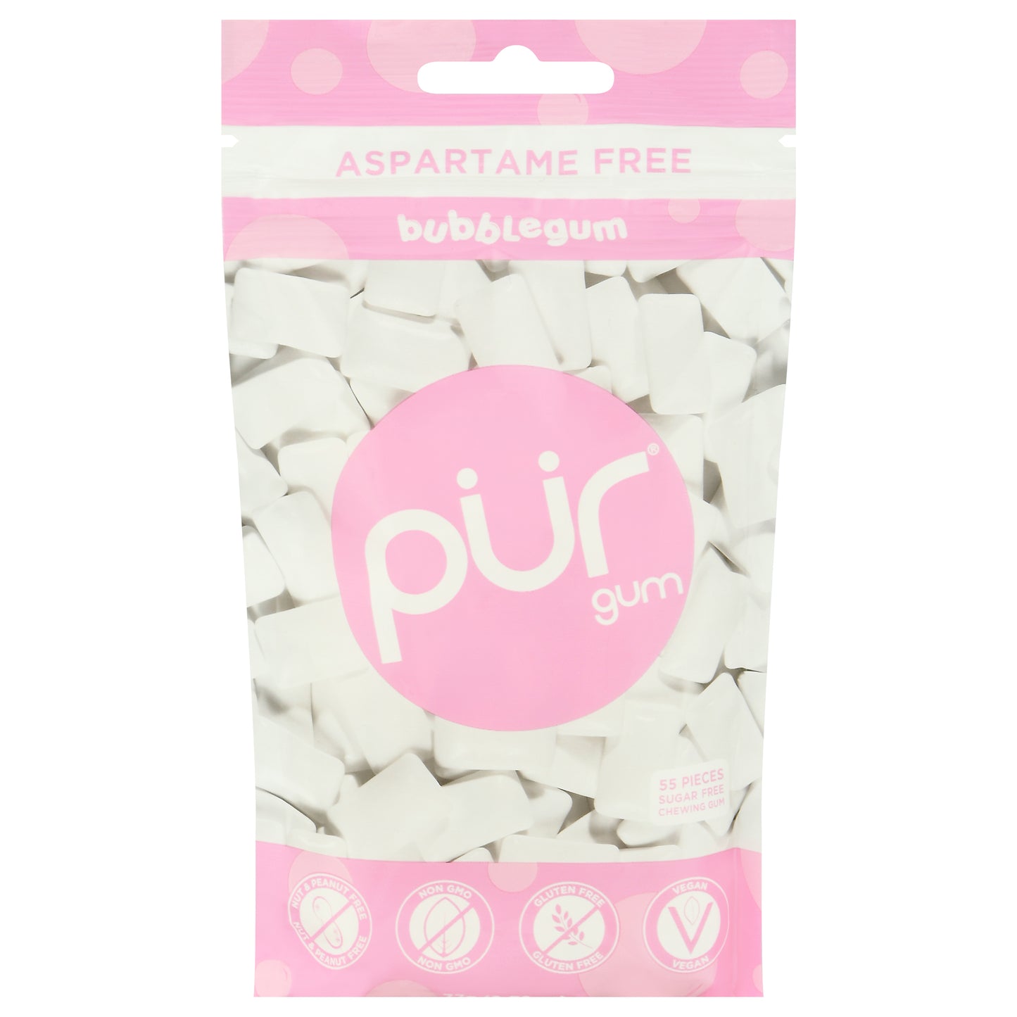 Pur Aspartame Free Bubblegum Sugar Free Chewing Gum 55 ea