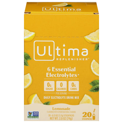 Ultima Replenisher Lemonade Electrolyte Drink Mix 20 - 0.13 oz Stickpacks